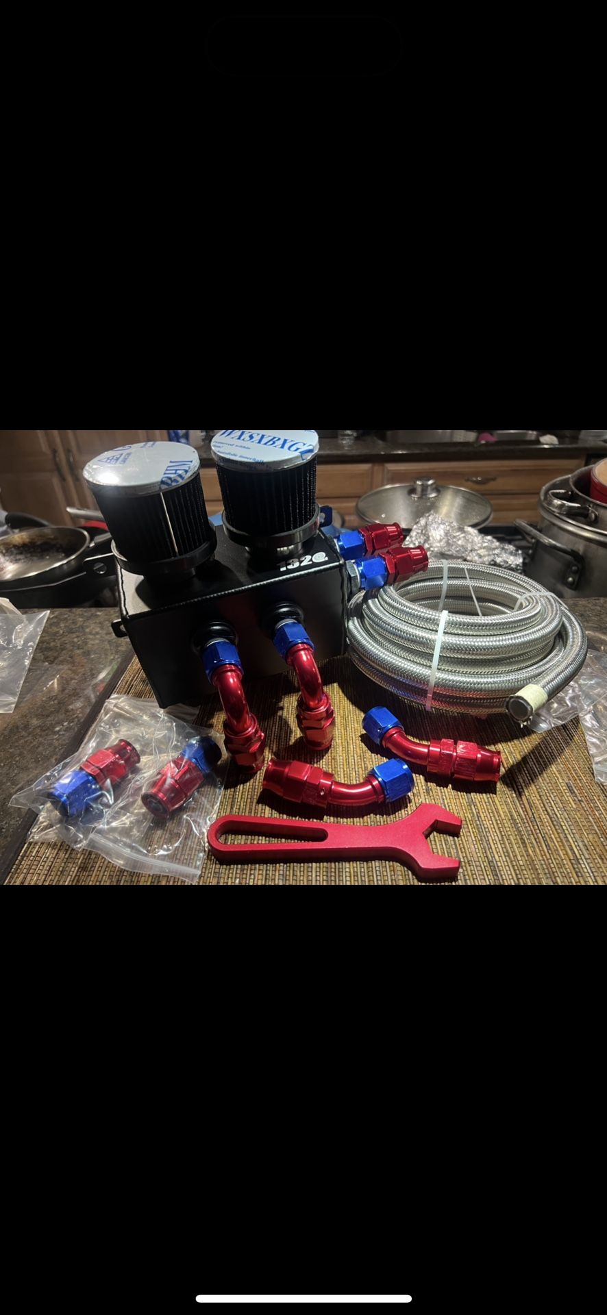 1320 4 Port Catch Can With Lines And Fittings