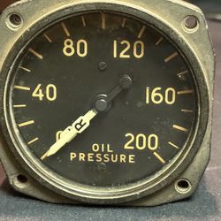 WWII Era Auto Lite dual oil pressure gauge Aviation