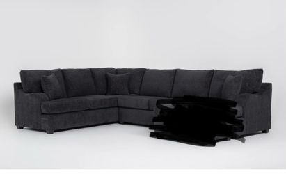 Black sectional couch