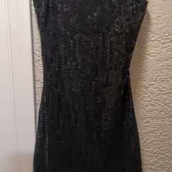 Women's Black Sequins Mini Dress