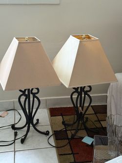 Wrought  iron lamps