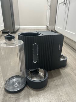 Food and water dispenser feeder for cats and dogs