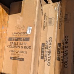 Table Base Column & Rod 25" x 4"