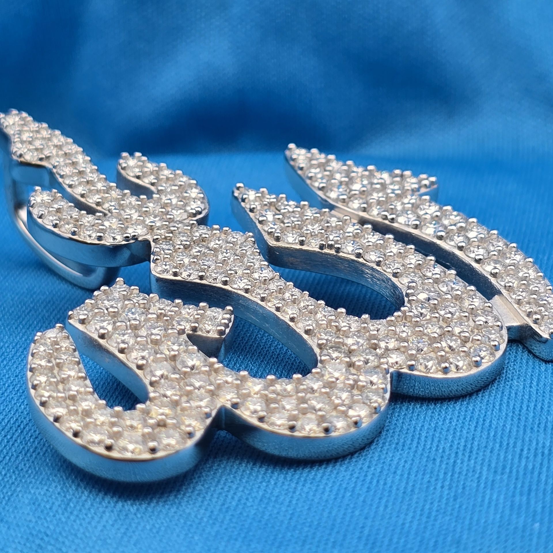 Moissanite Allah Charm
