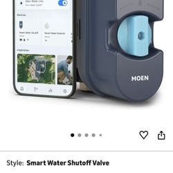 Moen Flo Smart Water Monitor and Automatic Shutoff Sensor, Wi-Fi Water Leak Detector for 3/4-Inch Diameter Pipe, 900-001