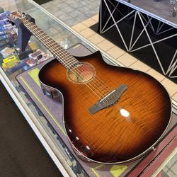 Ibanez AEWC400 Amber Sunburst Concert Acoustic Electric Guitar