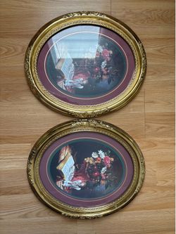 Set of 2 vintage paintings