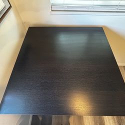 Square Wood Top Bar Table