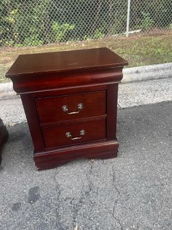 Solid wood nightstand (25”w x 23”h x 18”d )