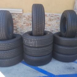 LT265/70R17 GOODYEAR A SET OF FOUR USED TIRES, INCLUDES MOUNTING AND BALANCING 