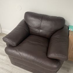 Brown Leather Sofa