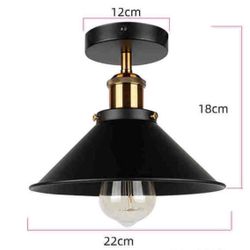 Modern Ceiling Light Fixture – Black Finish – E27 – 110V – $20