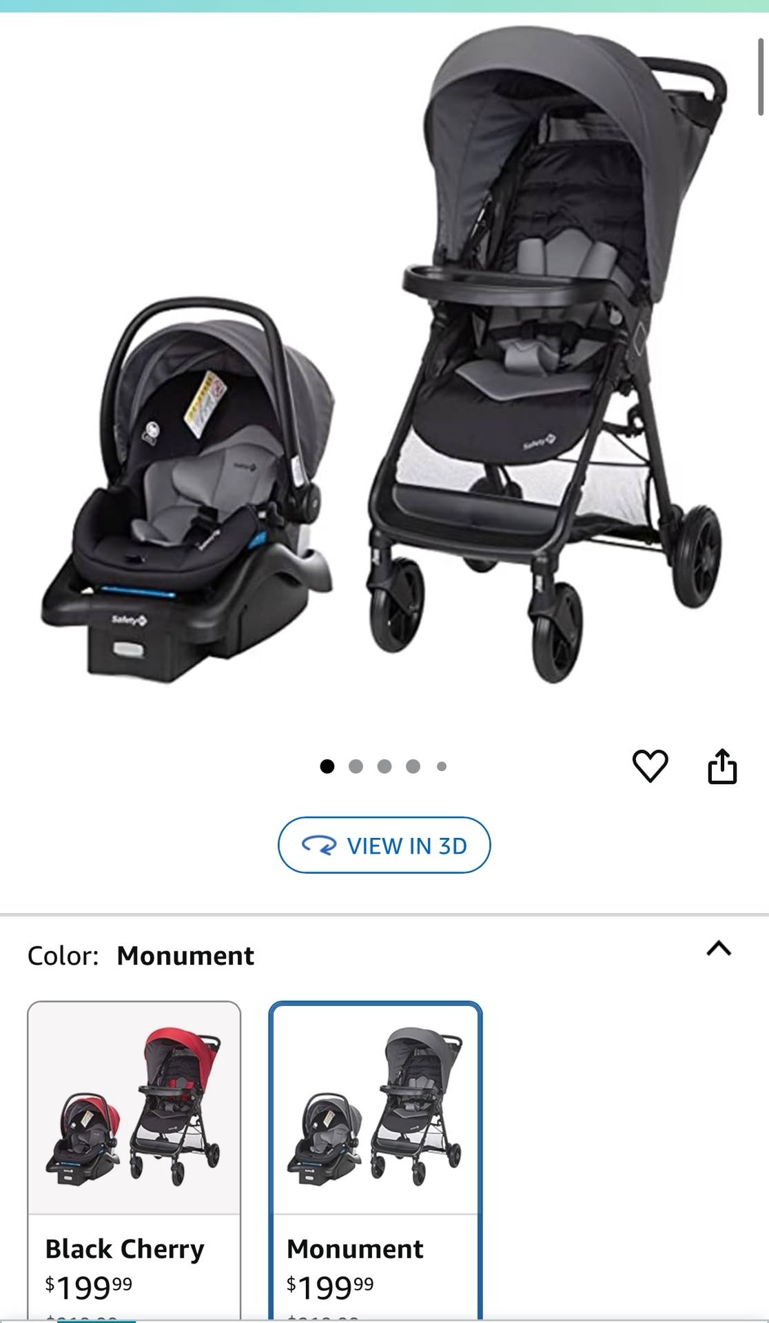 Safety 1st Smooth Ride Travel System Stroller and Car Seat OnBoard