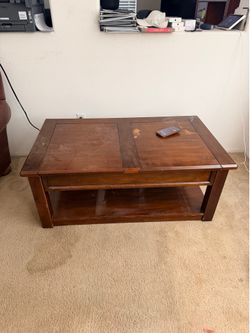 Wooden Lift-Top Coffee Table