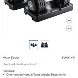 55lb Adjustable Dumbbells Set 