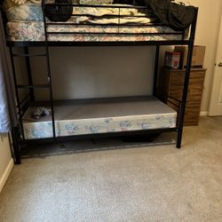 Metal Framed Bunk Beds  With Mattress