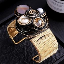Artistic Wire Cuff Bracelet 