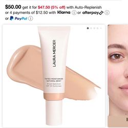 Laura Mercier Long-Wear Tinted Moisturizer Natural Dewy SPF 30 with Hyaluronic Acid