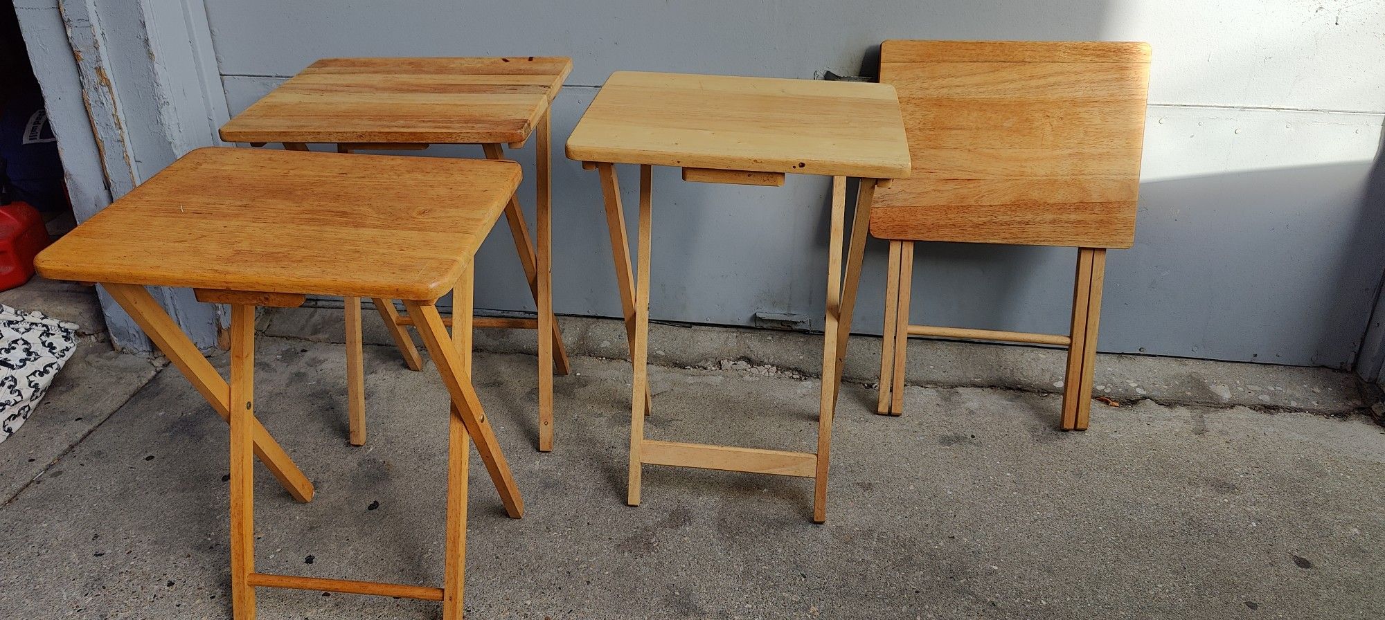 4 Piece Folding Tray tables 