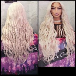Human Hair Blended Lace Front Wig 