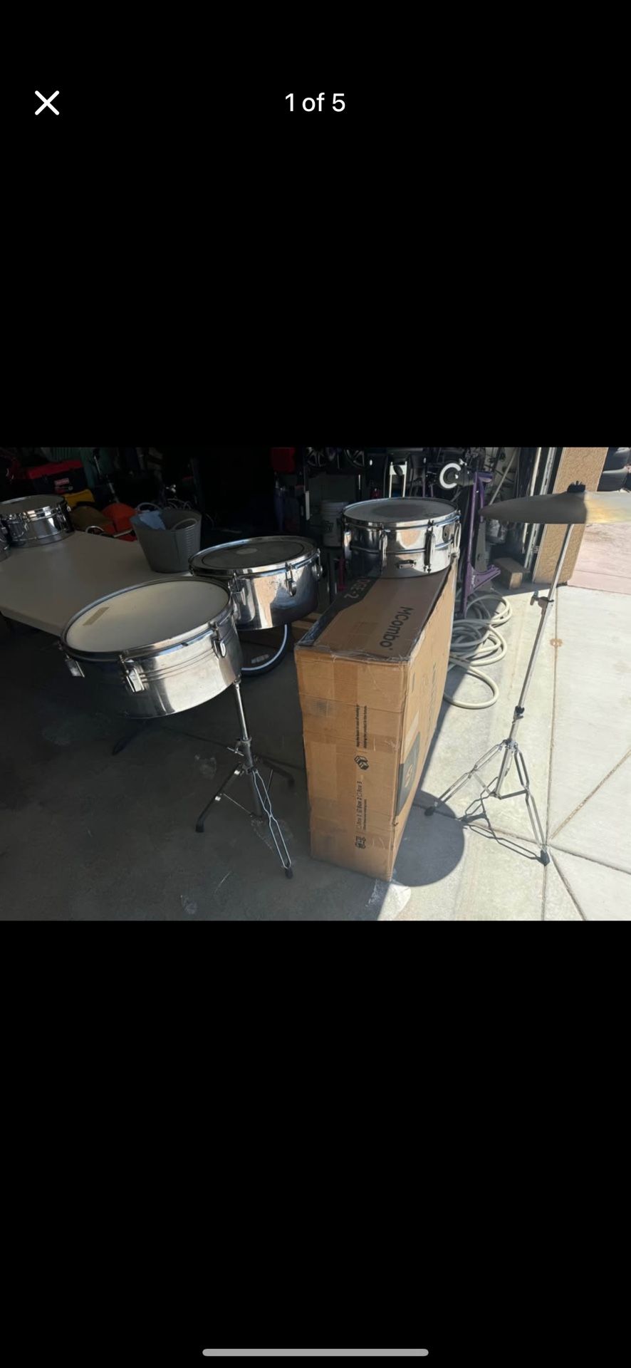Timbales Yamaha Size 13/14 Complete Set Obo 