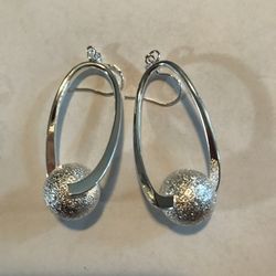 Silver drop earrings