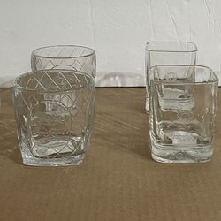 Crown Royale Whiskey Low Ball Glasses 