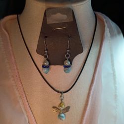Blue Angel Necklace Set