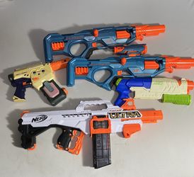 *FOR PARTS* Lot of 5 nerf guns select ultra super soaker elite 2.0 eagle point