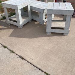 Coffee Table, Two End Tables 