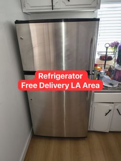GE Stainless Steel Top-Freezer Refrigerator free Delivery LA
