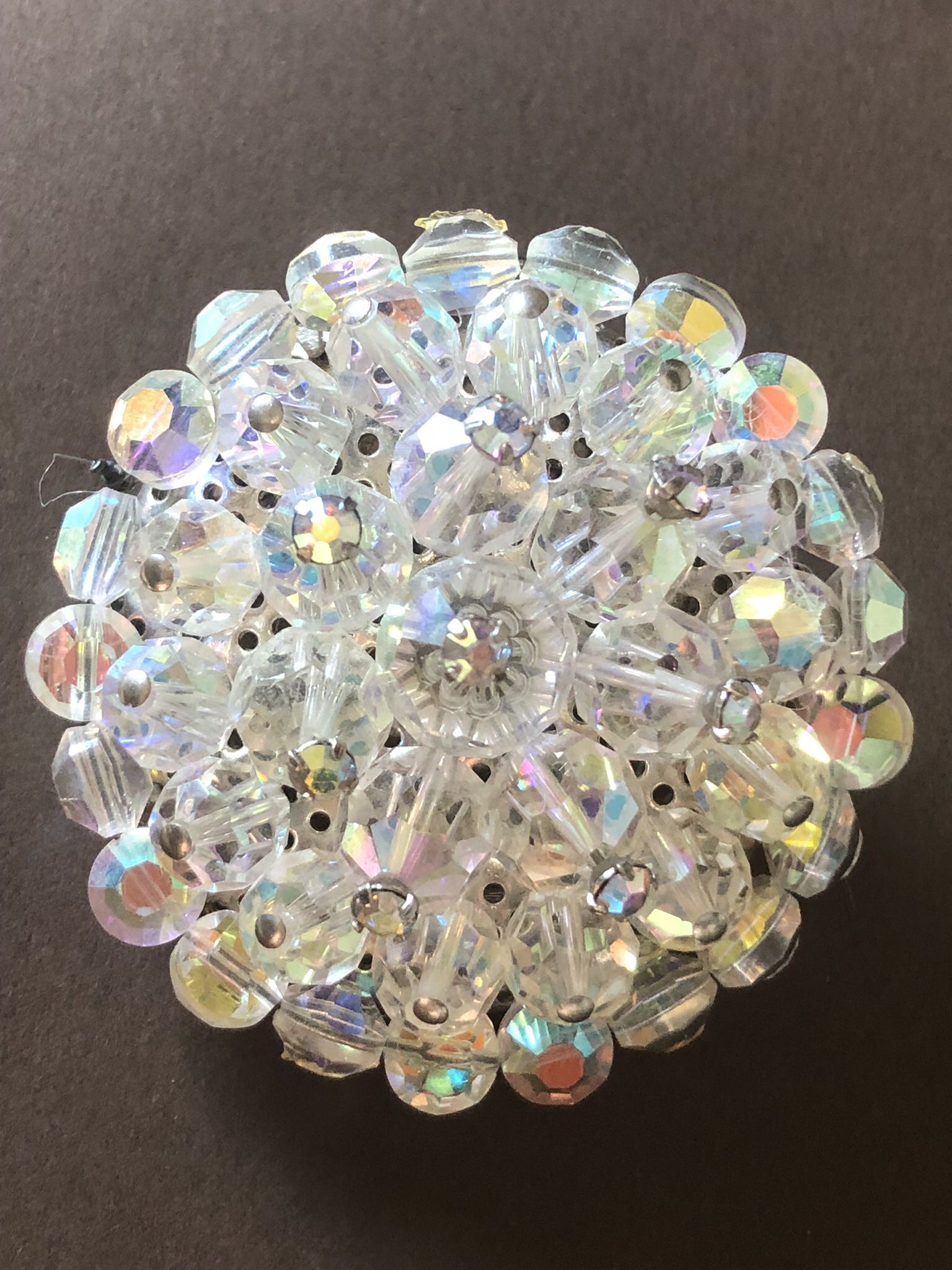 Vintage AB Crystal Pendant • Like New