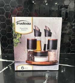 Trudeau Lazy Susan Seasoning Station, 6-piece Set