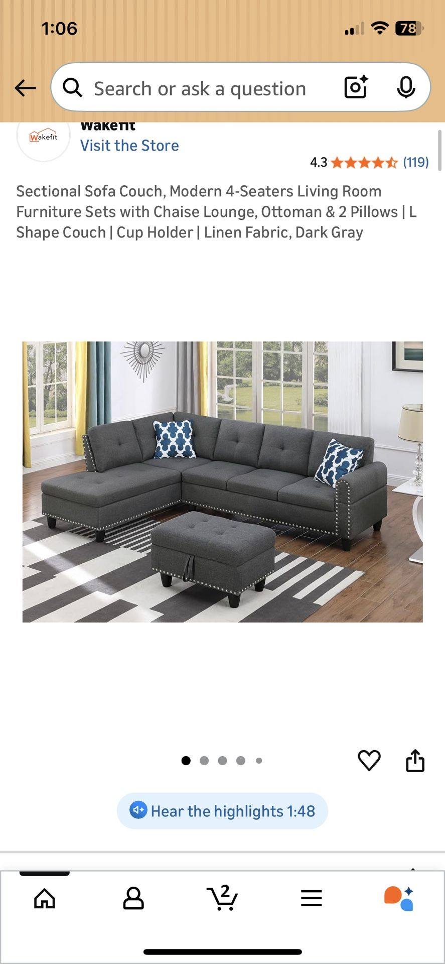 Brand New Sofa Inside Box