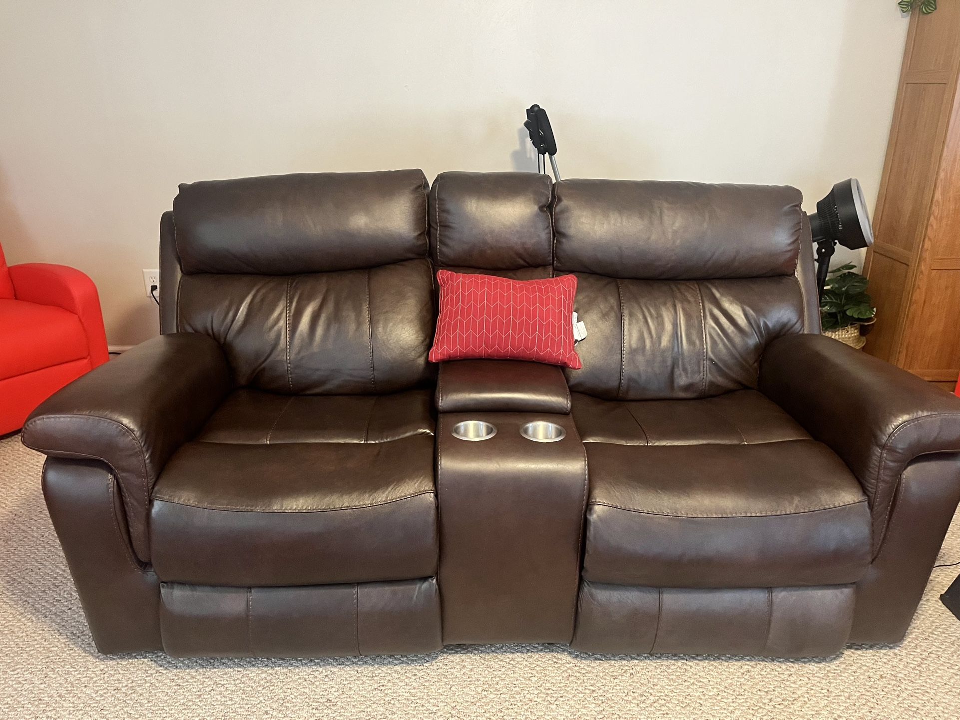 Chocolate Leather Couch