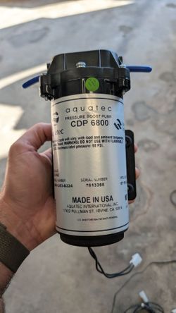 Aquatec 6800 - Aqua Tec RO (Reverse Osmosis) filter booster pump
