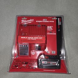 NEW Milwaukee M18 XC5.0ah BATTERY w Dual Battery Charger Starter Kit Unopened New In Pkg