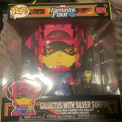 Funko Pop Marvel Galactus with Silver Surfer Black Light 10" Vinyl Figure Inhand