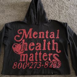 Black and Red Mental Health Matters Hoodie