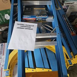 NEW WERNER 8 ft Step Ladder (12 ft. Reach Height) with 250 lb. Load Capacity Type I Duty Rating