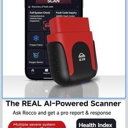 2025 Bluetooth OBD2 Scanner for iPhone & Android - AI Powered Wireless Car Diagnostic Scan Tool, Check Engine Code Reader with Real-Time Data, No Subs