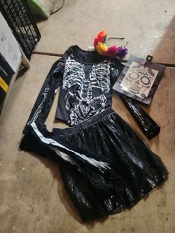 Skeleton Halloween Costume Size 14/16
