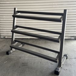 3-Tier Dumbbell Rack – Heavy-Duty Storage (Holds 5–50 lb Set)