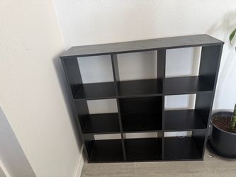 Black 9-Cube Storage Shelf Unit
