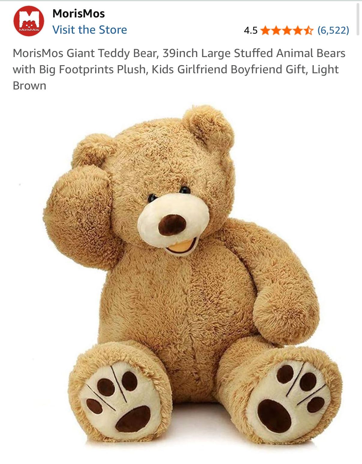 Giant Teddy Bear 39 Inches