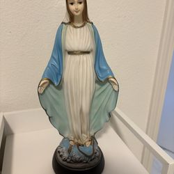 Virgin Mary Statue (10” Catholic Religious Figure) – Excellent Condition