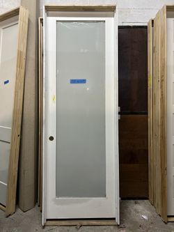 Pantry/Office Interior Door 32x96 Right Hand With Glass