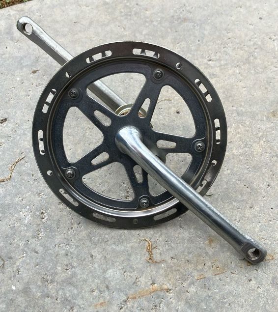 Vintage Klunker Chain Ring With Chaingaurd Sprocket Attachment , Fits Schwinn And Many Other Bikes And Cruises , Located In LaHabra Ca