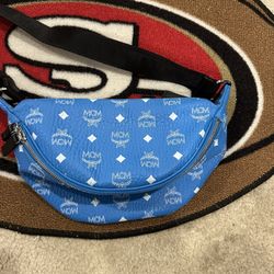 MCM blue Fanny Pack 