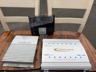 3 Car Audio Amplifiers – Kenwood, MTX & Lanzar – Tested & Working